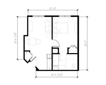 Floorplan of Oakwood Village Prairie Ridge , Assisted Living, Nursing Home, Independent Living, CCRC, Madison, WI 4