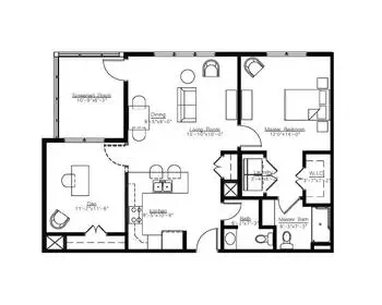 Floorplan of Oakwood Village Prairie Ridge , Assisted Living, Nursing Home, Independent Living, CCRC, Madison, WI 8