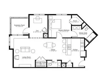 Floorplan of Oakwood Village Prairie Ridge , Assisted Living, Nursing Home, Independent Living, CCRC, Madison, WI 9