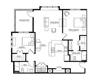 Floorplan of Oakwood Village Prairie Ridge , Assisted Living, Nursing Home, Independent Living, CCRC, Madison, WI 11