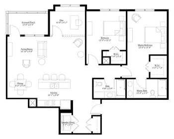 Floorplan of Oakwood Village Prairie Ridge , Assisted Living, Nursing Home, Independent Living, CCRC, Madison, WI 16