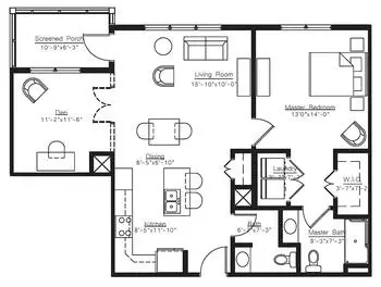 Floorplan of Oakwood Village Prairie Ridge , Assisted Living, Nursing Home, Independent Living, CCRC, Madison, WI 17