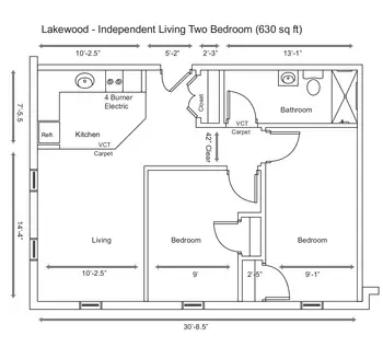 Floorplan of O'Neill Healthcare Lakewood, Assisted Living, Nursing Home, Independent Living, CCRC, Lakewood, OH 3
