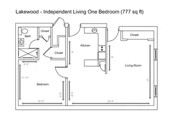 Floorplan of O'Neill Healthcare Lakewood, Assisted Living, Nursing Home, Independent Living, CCRC, Lakewood, OH 6