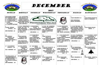Activity Calendar of Presbyterian Homes of Georgia Austell, Assisted Living, Nursing Home, Independent Living, CCRC, Austell, GA 4