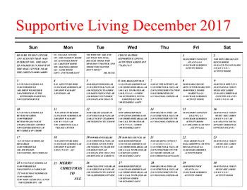 Activity Calendar of Presbyterian Homes of Georgia Austell, Assisted Living, Nursing Home, Independent Living, CCRC, Austell, GA 5