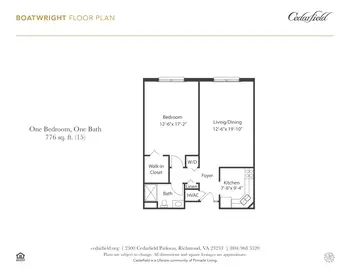 Floorplan of Cedarfield, Assisted Living, Nursing Home, Independent Living, CCRC, Richmond, VA 4