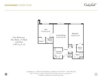 Floorplan of Cedarfield, Assisted Living, Nursing Home, Independent Living, CCRC, Richmond, VA 8