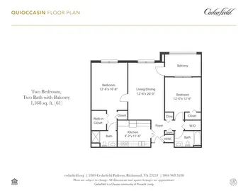 Floorplan of Cedarfield, Assisted Living, Nursing Home, Independent Living, CCRC, Richmond, VA 10