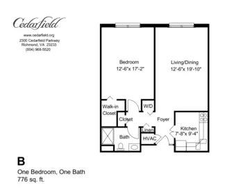 Floorplan of Cedarfield, Assisted Living, Nursing Home, Independent Living, CCRC, Richmond, VA 18