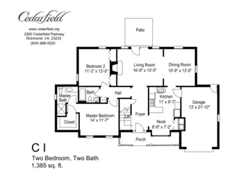 Floorplan of Cedarfield, Assisted Living, Nursing Home, Independent Living, CCRC, Richmond, VA 19