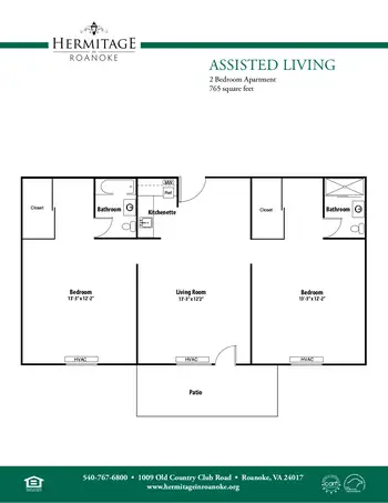 Floorplan of Hermitage Roanoke, Assisted Living, Nursing Home, Independent Living, CCRC, Roanoke, VA 2