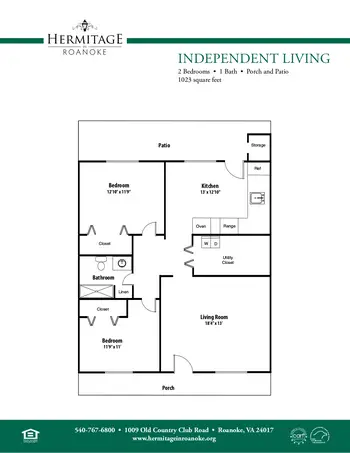Floorplan of Hermitage Roanoke, Assisted Living, Nursing Home, Independent Living, CCRC, Roanoke, VA 8