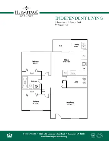 Floorplan of Hermitage Roanoke, Assisted Living, Nursing Home, Independent Living, CCRC, Roanoke, VA 9