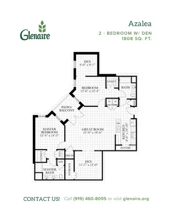 Floorplan of Glenaire, Assisted Living, Nursing Home, Independent Living, CCRC, Cary, NC 9