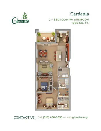 Floorplan of Glenaire, Assisted Living, Nursing Home, Independent Living, CCRC, Cary, NC 12