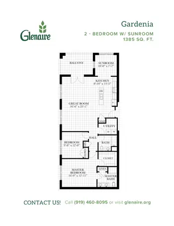 Floorplan of Glenaire, Assisted Living, Nursing Home, Independent Living, CCRC, Cary, NC 13