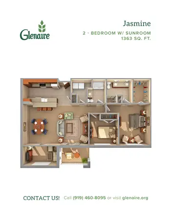 Floorplan of Glenaire, Assisted Living, Nursing Home, Independent Living, CCRC, Cary, NC 14