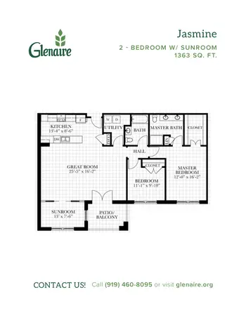 Floorplan of Glenaire, Assisted Living, Nursing Home, Independent Living, CCRC, Cary, NC 15