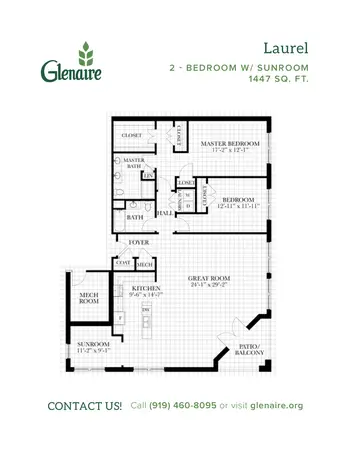 Floorplan of Glenaire, Assisted Living, Nursing Home, Independent Living, CCRC, Cary, NC 17