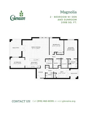 Floorplan of Glenaire, Assisted Living, Nursing Home, Independent Living, CCRC, Cary, NC 19