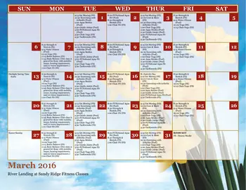 Activity Calendar of River Landing, Assisted Living, Nursing Home, Independent Living, CCRC, Colfax, NC 1