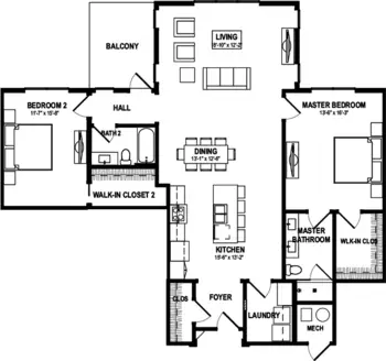 Floorplan of River Landing, Assisted Living, Nursing Home, Independent Living, CCRC, Colfax, NC 3