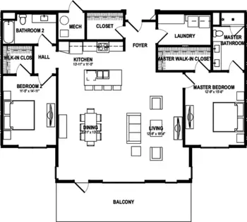Floorplan of River Landing, Assisted Living, Nursing Home, Independent Living, CCRC, Colfax, NC 11