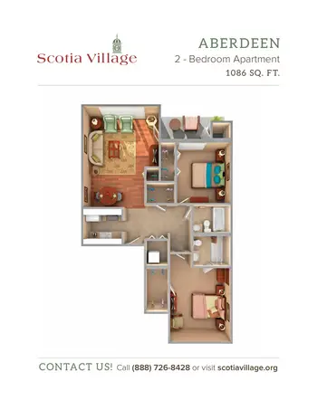 Floorplan of Scotia Village, Assisted Living, Nursing Home, Independent Living, CCRC, Laurinburg, NC 7