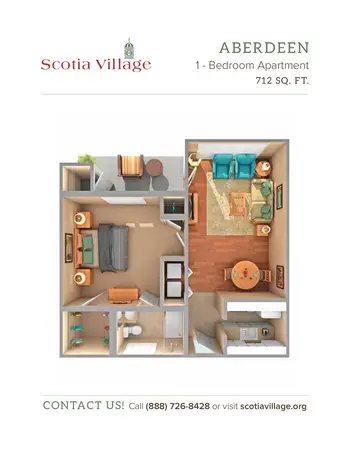 Floorplan of Scotia Village, Assisted Living, Nursing Home, Independent Living, CCRC, Laurinburg, NC 9