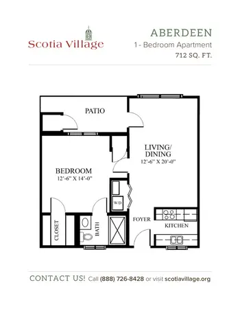 Floorplan of Scotia Village, Assisted Living, Nursing Home, Independent Living, CCRC, Laurinburg, NC 10