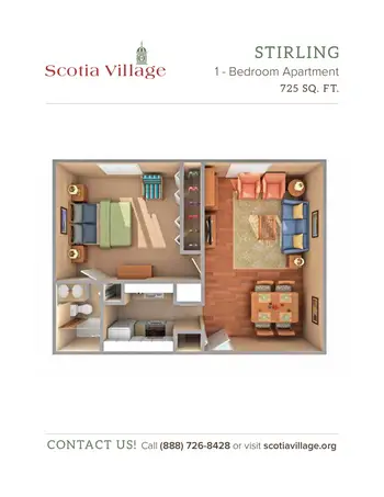 Floorplan of Scotia Village, Assisted Living, Nursing Home, Independent Living, CCRC, Laurinburg, NC 15