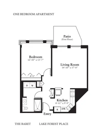Floorplan of Lake Forest Place, Assisted Living, Nursing Home, Independent Living, CCRC, Lake Forest, IL 15