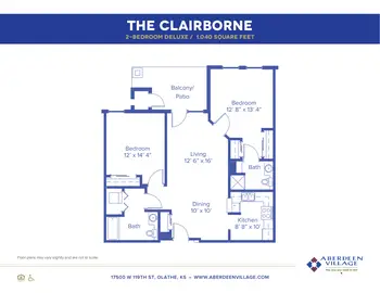 Floorplan of Aberdeen Village, Assisted Living, Nursing Home, Independent Living, CCRC, Olathe, KS 1