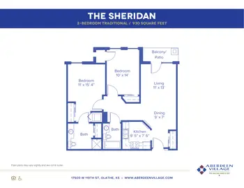 Floorplan of Aberdeen Village, Assisted Living, Nursing Home, Independent Living, CCRC, Olathe, KS 5