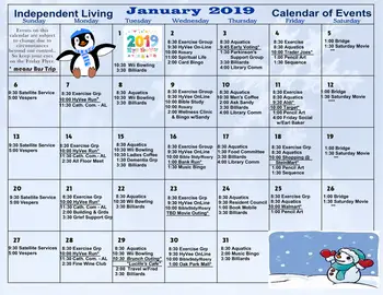 Activity Calendar of Aberdeen Village, Assisted Living, Nursing Home, Independent Living, CCRC, Olathe, KS 8