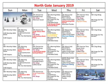 Activity Calendar of Aberdeen Village, Assisted Living, Nursing Home, Independent Living, CCRC, Olathe, KS 9