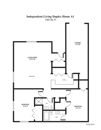 Floorplan of Arkansas City Presbyterian Manor, Assisted Living, Nursing Home, Independent Living, CCRC, Arkansas City, KS 1