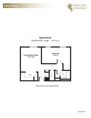 Floorplan of Arkansas City Presbyterian Manor, Assisted Living, Nursing Home, Independent Living, CCRC, Arkansas City, KS 5