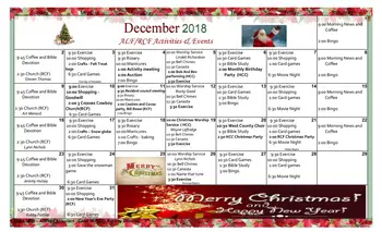 Activity Calendar of Farmington Presbyterian Manor, Assisted Living, Nursing Home, Independent Living, CCRC, Farmington, MO 1