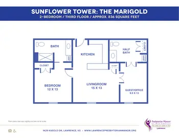 Floorplan of Lawrence Presbyterian Manor, Assisted Living, Nursing Home, Independent Living, CCRC, Lawrence, KS 10