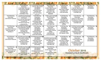 Activity Calendar of Parsons Presbyterian Manor, Assisted Living, Nursing Home, Independent Living, CCRC, Parsons, KS 4