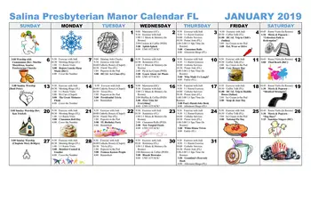 Activity Calendar of Salina Presbyterian Manor, Assisted Living, Nursing Home, Independent Living, CCRC, Salina, KS 1