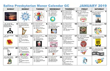 Activity Calendar of Salina Presbyterian Manor, Assisted Living, Nursing Home, Independent Living, CCRC, Salina, KS 2