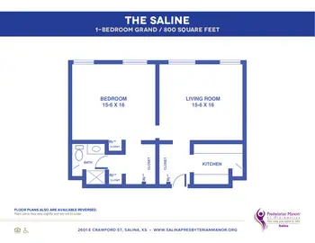 Floorplan of Salina Presbyterian Manor, Assisted Living, Nursing Home, Independent Living, CCRC, Salina, KS 4