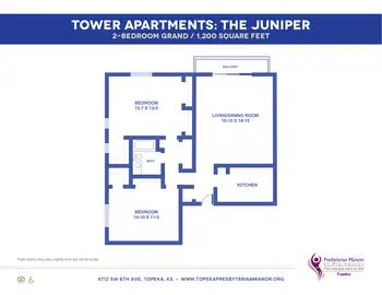 Floorplan of Topeka Presbyterian Manor, Assisted Living, Nursing Home, Independent Living, CCRC, Topeka, KS 12