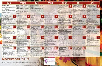Activity Calendar of Wichita Presbyterian Manor, Assisted Living, Nursing Home, Independent Living, CCRC, Wichita, KS 9