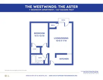 Floorplan of Wichita Presbyterian Manor, Assisted Living, Nursing Home, Independent Living, CCRC, Wichita, KS 12