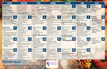 Activity Calendar of Wichita Presbyterian Manor, Assisted Living, Nursing Home, Independent Living, CCRC, Wichita, KS 12
