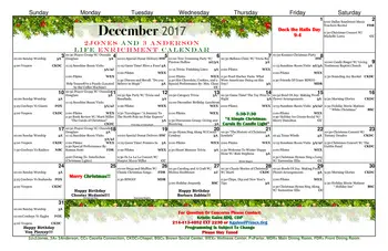 Activity Calendar of The Villages of Dallas, Assisted Living, Nursing Home, Independent Living, CCRC, Dallas, TX 9